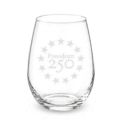 Freedom 250 Stemless Wine Glass - Officially Licensed