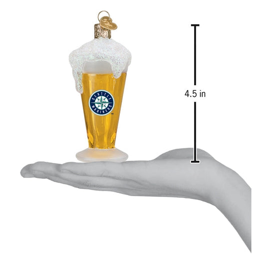 Mariners Glass of Beer Blown Glass Ornament