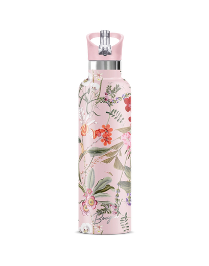 Les Pritemps Spring Floral 25 oz Insulated Water Bottle