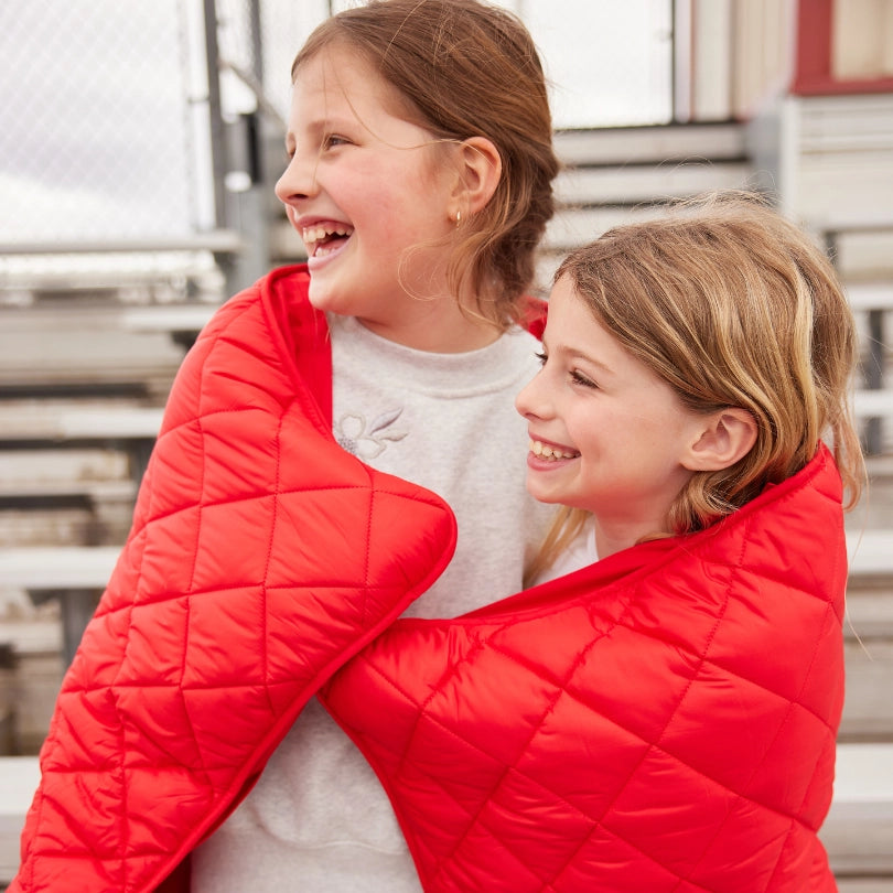 Red Waterproof Quilted Puffer Blanket