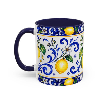 Little Italy Amalfi Blue & Lemon 11oz Mug - Zesty Lemons