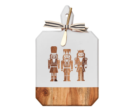 Acacia Cutting Board w/ Gold Spreader - Nutcrackers
