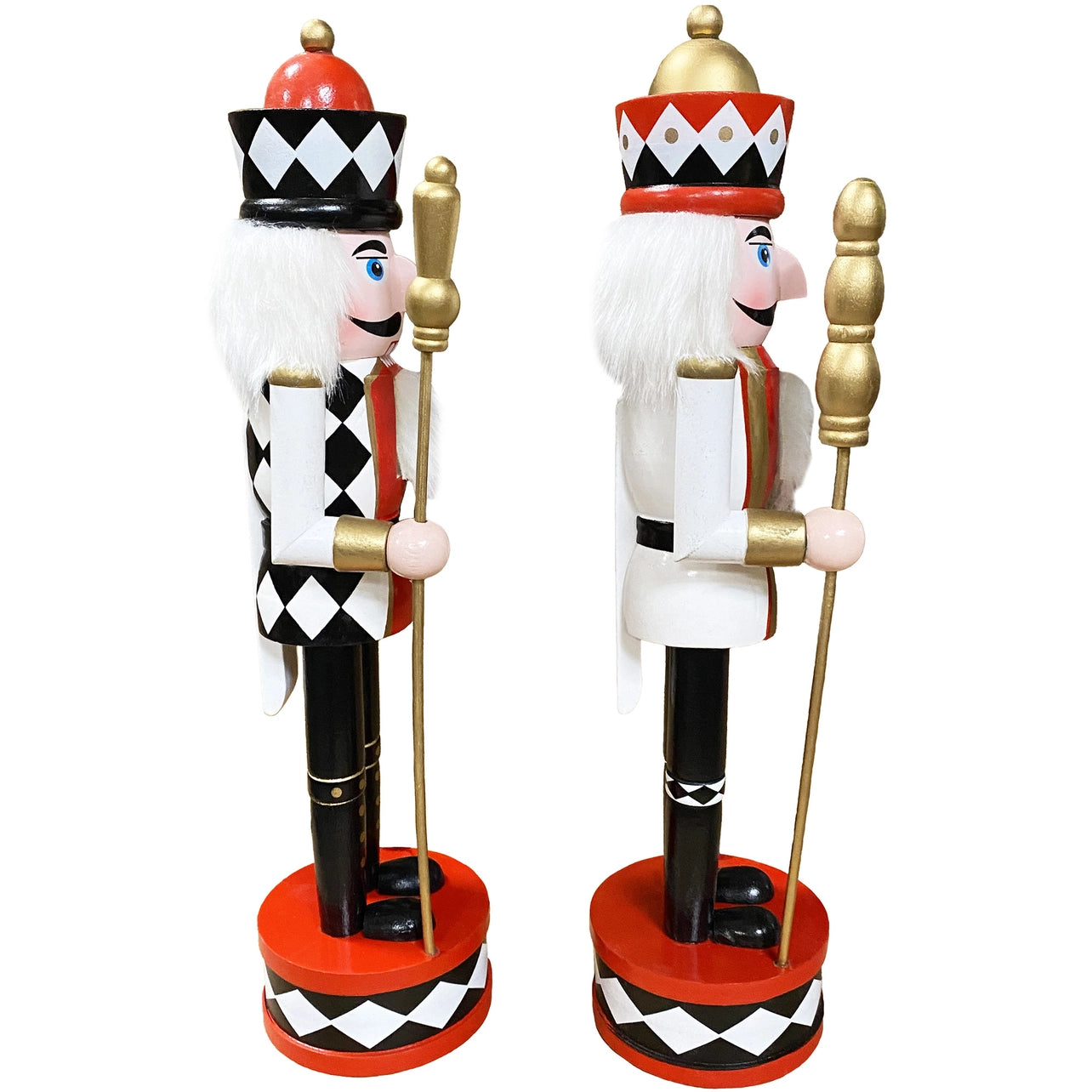 15" Harlequin Nutcracker Set