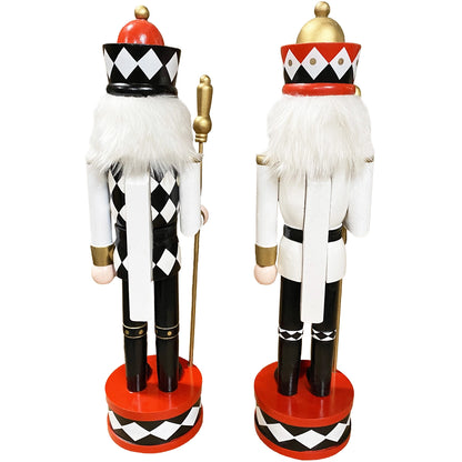 15" Harlequin Nutcracker Set