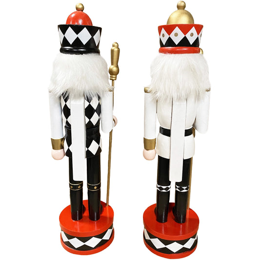 15" Harlequin Nutcracker Set
