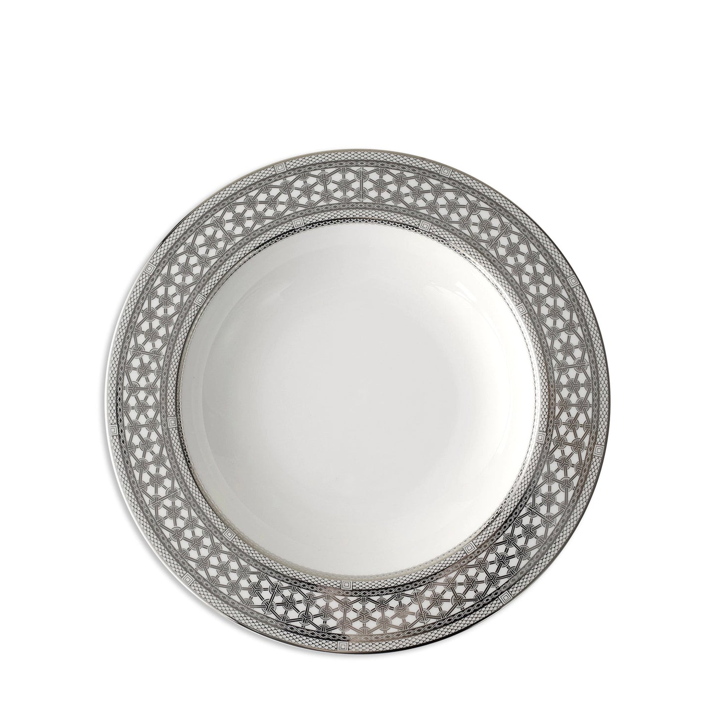 Hawthorne Ice Platinum Rimmed Soup Bowl