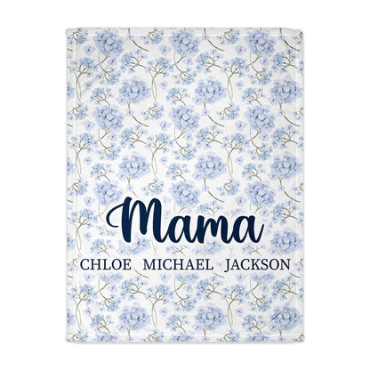 Blue Flower Family Blanket - NY Gift Boutique