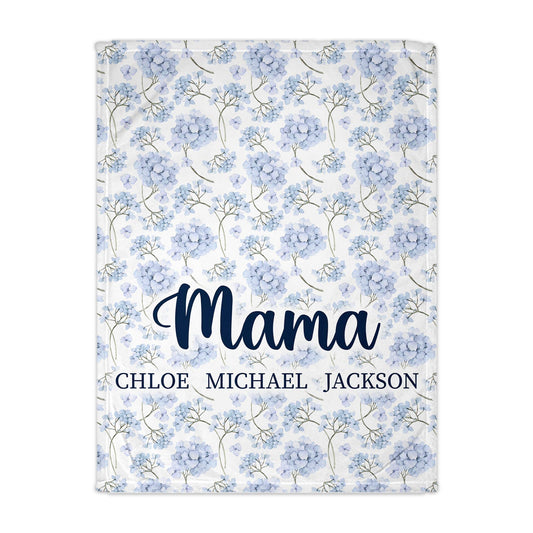 Blue Flower Family Blanket - NY Gift Boutique