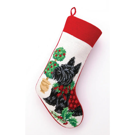 Scottish Dog Needlepoint Stocking