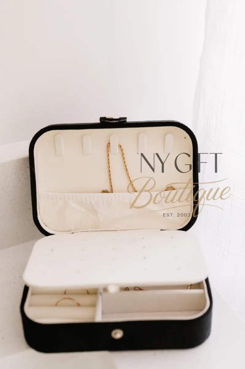 Velvet Jewelry Case - Black Travel Jewelry Case