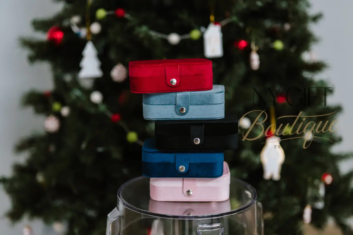 Velvet Jewelry Case - Black Travel Jewelry Case