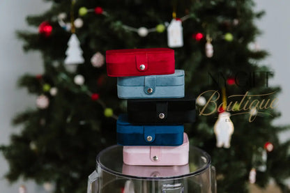 Velvet Jewelry Case - Black Travel Jewelry Case