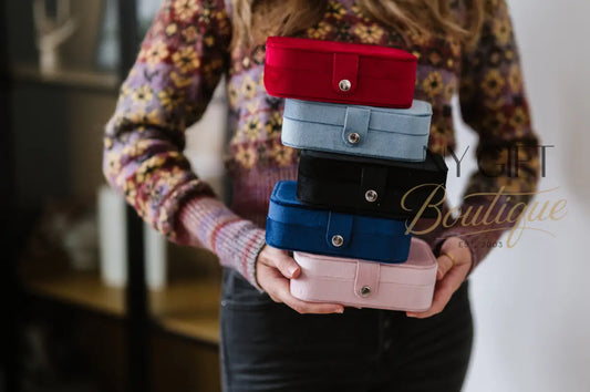 Velvet Jewelry Case - Red Travel Jewelry Case