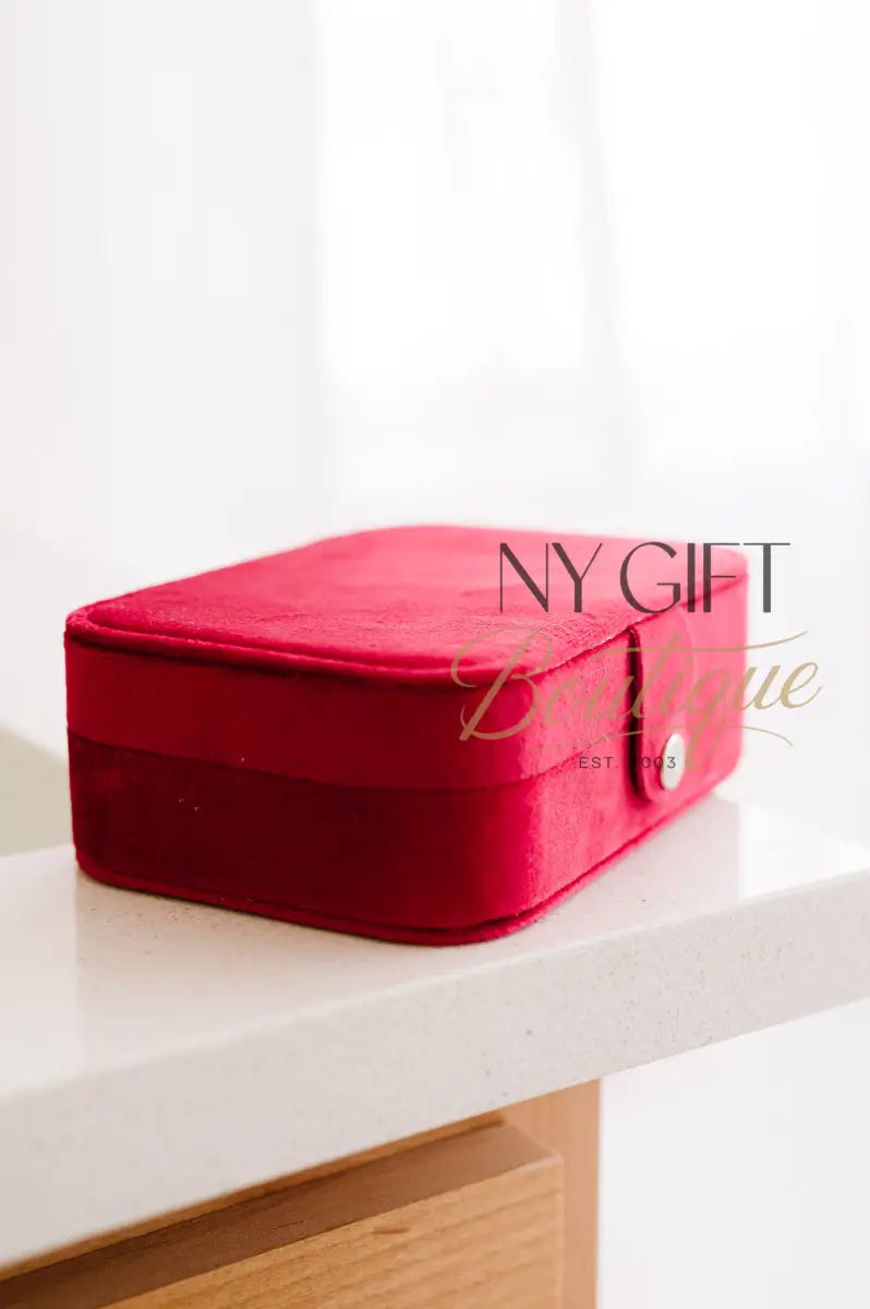 Velvet Jewelry Case - Red Travel Jewelry Case