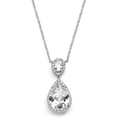 Couture Cubic Zirconia Pear-Shaped Necklace