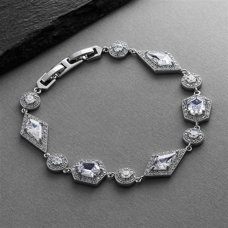 Empress & Noble Cut Cubic Zirconia Bracelet 