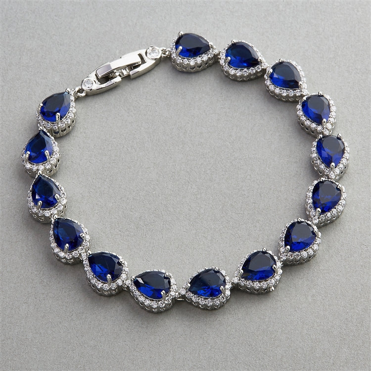 Something Blue- Sapphire CZ Bracelet