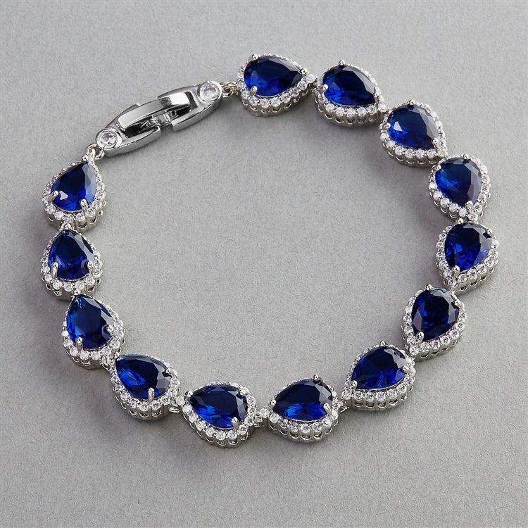 Something Blue -Sapphire CZ Petite Bracelet