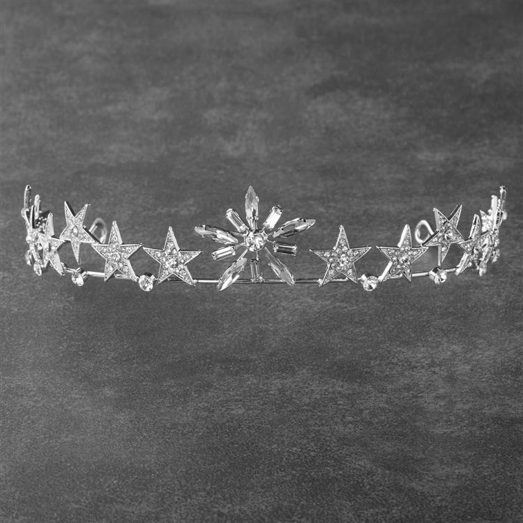 Celestial Stars and Pave Crystal Tiara - NY Gift Boutique