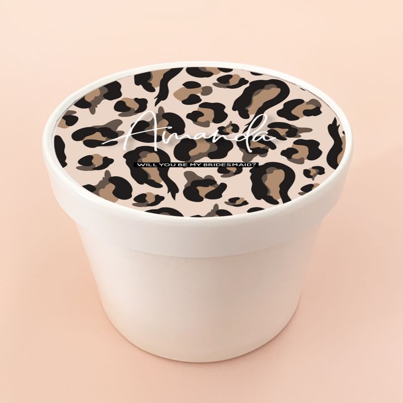 Leopard Print Round Gift Box