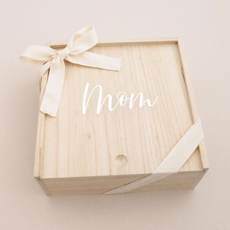 Mom Keepsake Wood Gift Box