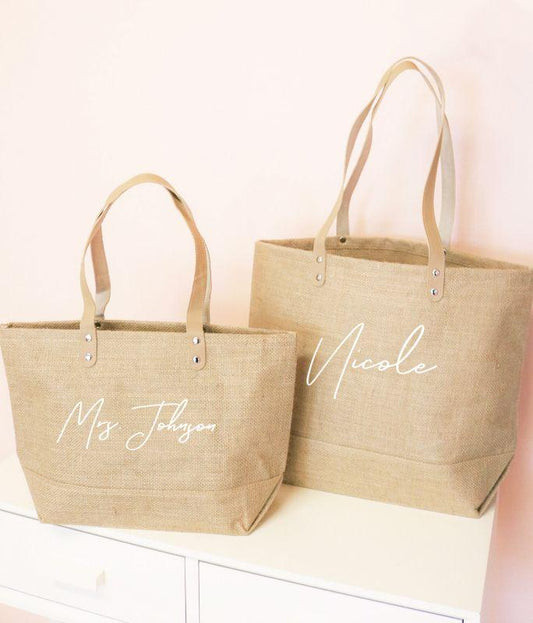 Personalized Jute Tote Bags