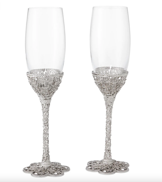 Silver Florence Flute by (Set of 2) by Olivia Riegel®