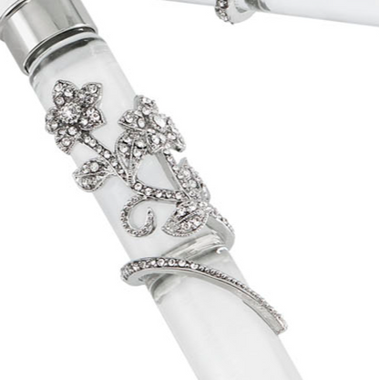 Silver Flora Dessert Serving Set by Olivia Riegel