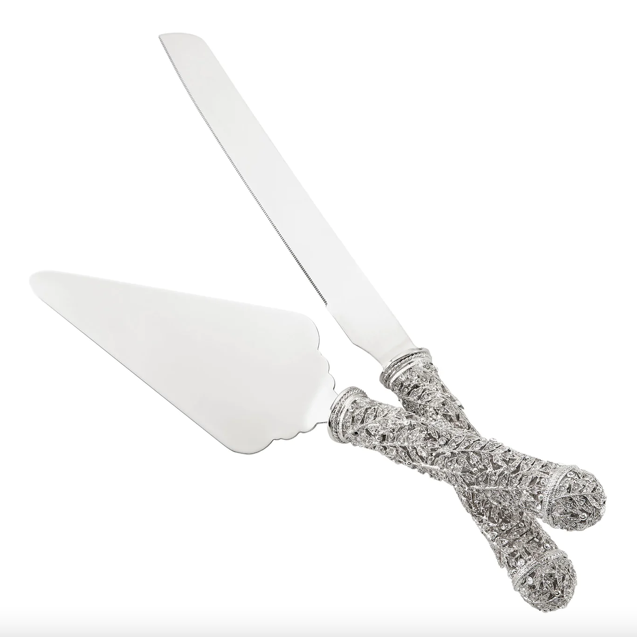 Silver Florence Dessert Serving Set by Olivia Riegel® - NY Gift Boutique