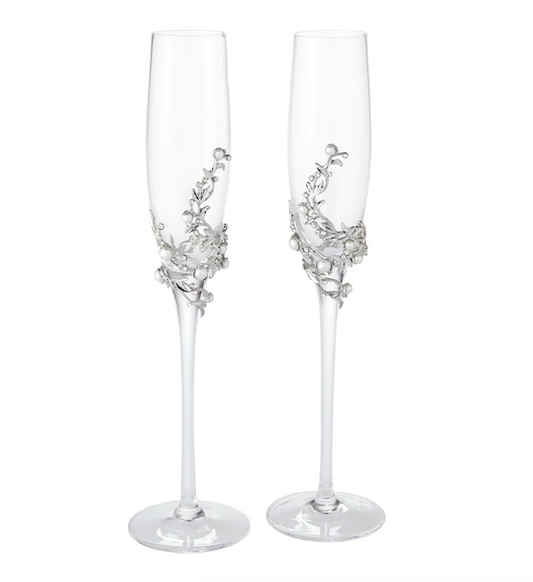 Silver Eleanor Flute (Set of 2) by Olivia Riegel