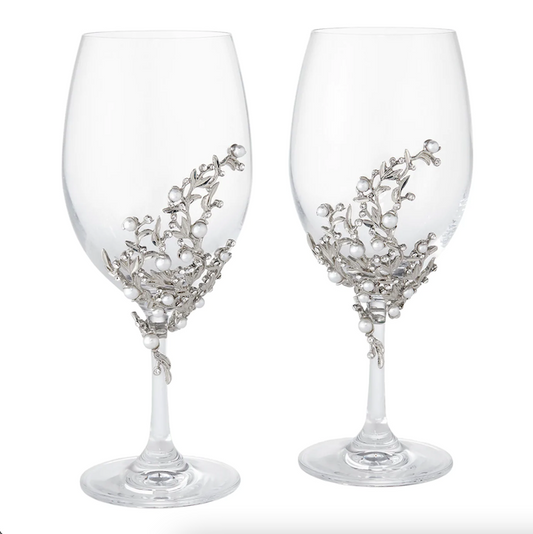 Silver Eleanor Stemware (Set of 2) by Olivia Riegel