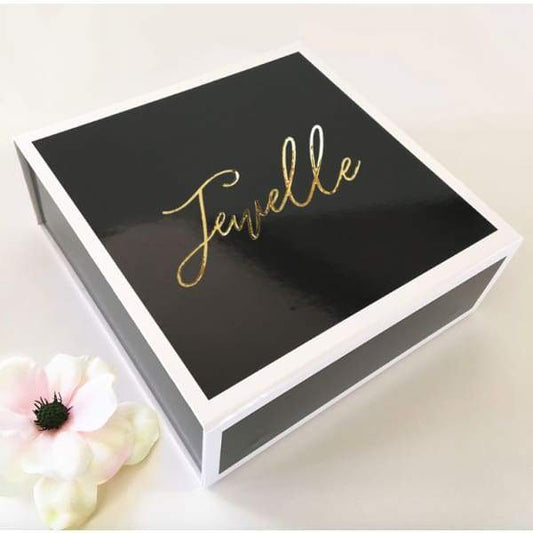 Black and White Personalized Gift Boxes